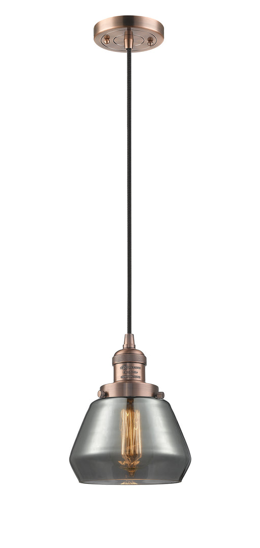 Innovations - 201C-AC-G173 - One Light Mini Pendant - Franklin Restoration - Antique Copper