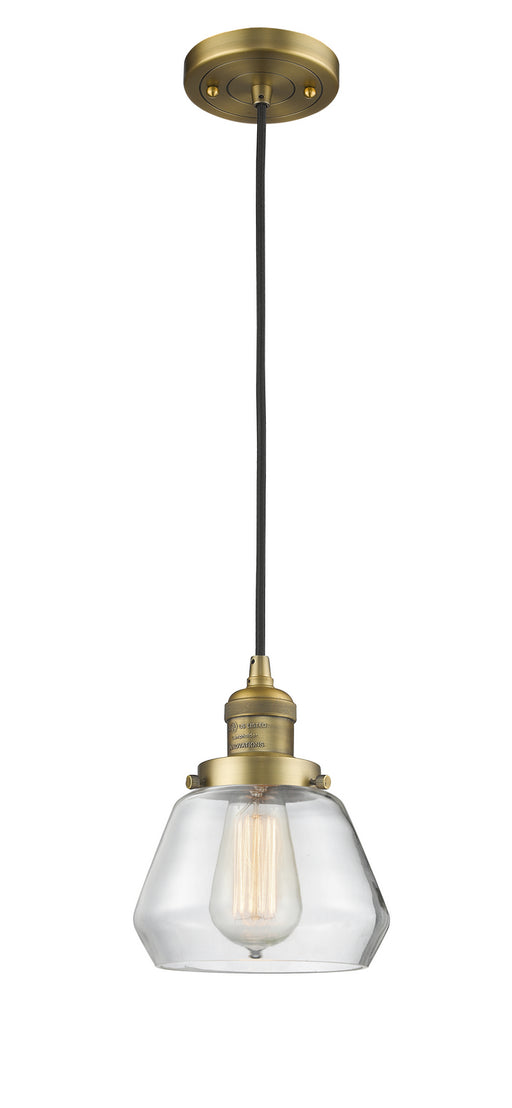 Innovations - 201C-BB-G172 - One Light Mini Pendant - Franklin Restoration - Brushed Brass