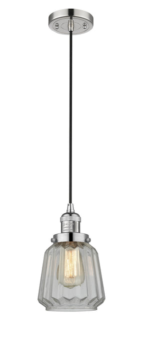 Innovations - 201C-PN-G142 - One Light Mini Pendant - Franklin Restoration - Polished Nickel