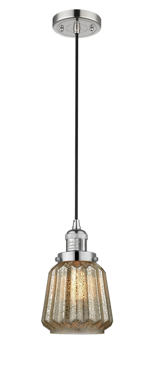 Innovations - 201C-PN-G146 - One Light Mini Pendant - Franklin Restoration - Polished Nickel