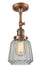 Innovations - 201F-AC-G142 - One Light Semi-Flush Mount - Franklin Restoration - Antique Copper