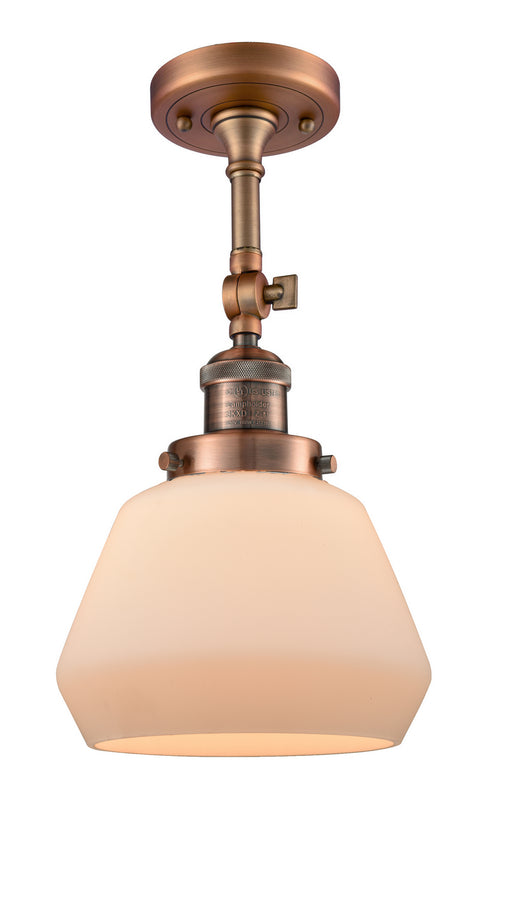 Innovations - 201F-AC-G171 - One Light Semi-Flush Mount - Franklin Restoration - Antique Copper