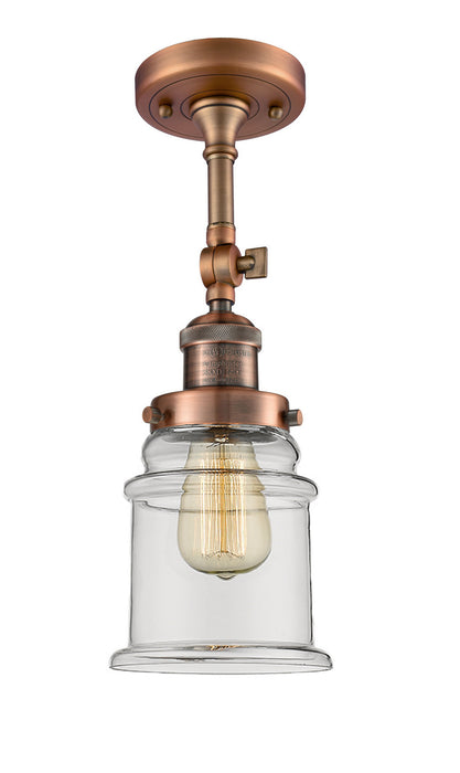 Innovations - 201F-AC-G182 - One Light Semi-Flush Mount - Franklin Restoration - Antique Copper