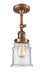 Innovations - 201F-AC-G184 - One Light Semi-Flush Mount - Franklin Restoration - Antique Copper