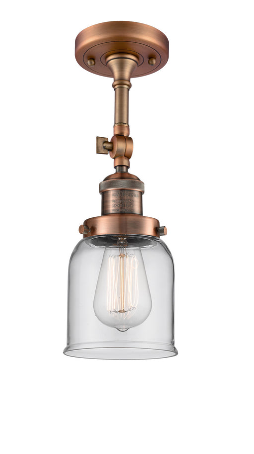 Innovations - 201F-AC-G52 - One Light Semi-Flush Mount - Franklin Restoration - Antique Copper