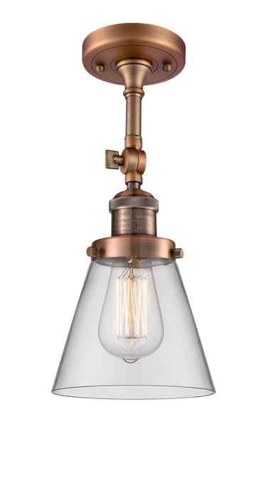 Innovations - 201F-AC-G62 - One Light Semi-Flush Mount - Franklin Restoration - Antique Copper