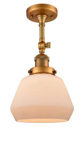 Franklin Restoration One Light Semi-Flush Mount Brushed Brass