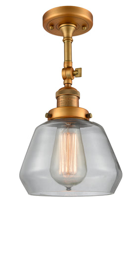 Franklin Restoration One Light Semi-Flush Mount Brushed Brass