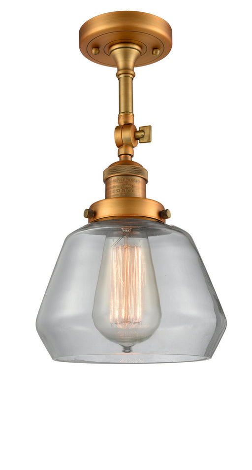 Innovations - 201F-BB-G172 - One Light Semi-Flush Mount - Franklin Restoration - Brushed Brass