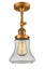 Innovations - 201F-BB-G194 - One Light Semi-Flush Mount - Franklin Restoration - Brushed Brass