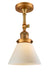 Innovations - 201F-BB-G41 - One Light Semi-Flush Mount - Franklin Restoration - Brushed Brass