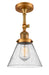 Innovations - 201F-BB-G44 - One Light Semi-Flush Mount - Franklin Restoration - Brushed Brass