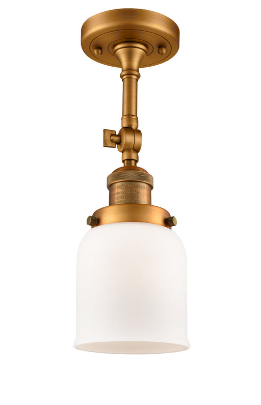 Innovations - 201F-BB-G51 - One Light Semi-Flush Mount - Franklin Restoration - Brushed Brass