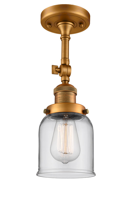 Innovations - 201F-BB-G52 - One Light Semi-Flush Mount - Franklin Restoration - Brushed Brass