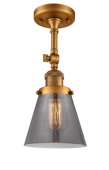 Innovations - 201F-BB-G63 - One Light Semi-Flush Mount - Franklin Restoration - Brushed Brass