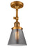 Innovations - 201F-BB-G63 - One Light Semi-Flush Mount - Franklin Restoration - Brushed Brass