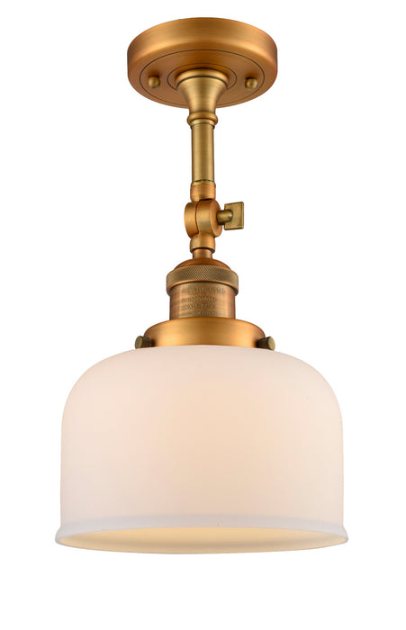 Innovations - 201F-BB-G71 - One Light Semi-Flush Mount - Franklin Restoration - Brushed Brass