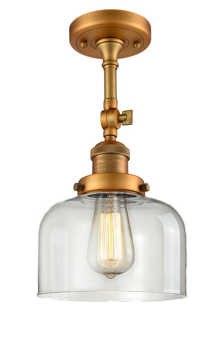 Innovations - 201F-BB-G72 - One Light Semi-Flush Mount - Franklin Restoration - Brushed Brass