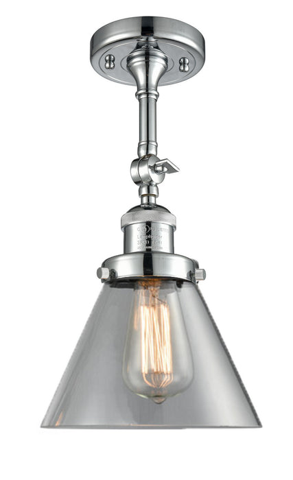 Innovations - 201F-PC-G42 - One Light Semi-Flush Mount - Franklin Restoration - Polished Chrome