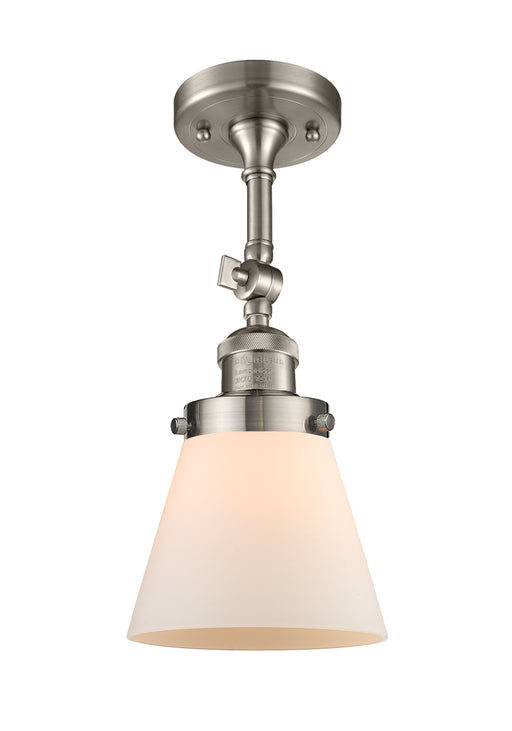 Innovations - 201F-SN-G61 - One Light Semi-Flush Mount - Franklin Restoration - Brushed Satin Nickel