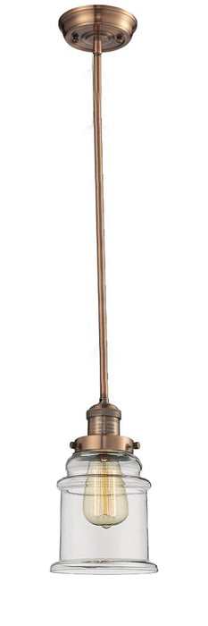 Innovations - 201S-AC-G182 - One Light Mini Pendant - Franklin Restoration - Antique Copper