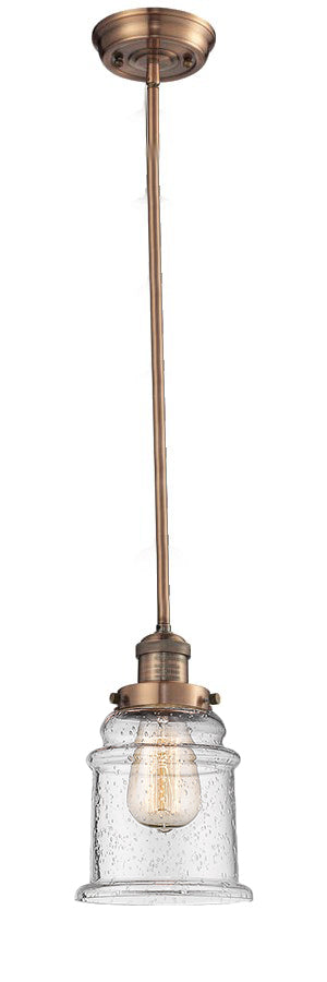 Innovations - 201S-AC-G184 - One Light Mini Pendant - Franklin Restoration - Antique Copper
