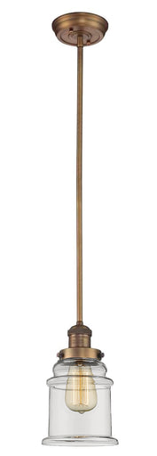 Franklin Restoration One Light Mini Pendant Brushed Brass