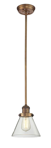 Franklin Restoration One Light Mini Pendant Brushed Brass