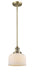Innovations - 201S-BB-G71 - One Light Mini Pendant - Franklin Restoration - Brushed Brass