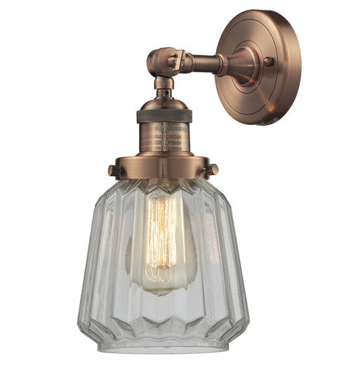 Innovations - 203-AC-G142 - One Light Wall Sconce - Franklin Restoration - Antique Copper