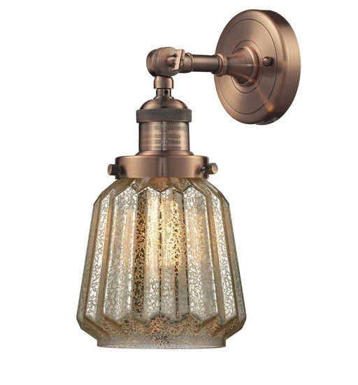 Innovations - 203-AC-G146 - One Light Wall Sconce - Franklin Restoration - Antique Copper