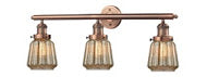 Innovations - 205-AC-G146 - Three Light Bath Vanity - Franklin Restoration - Antique Copper