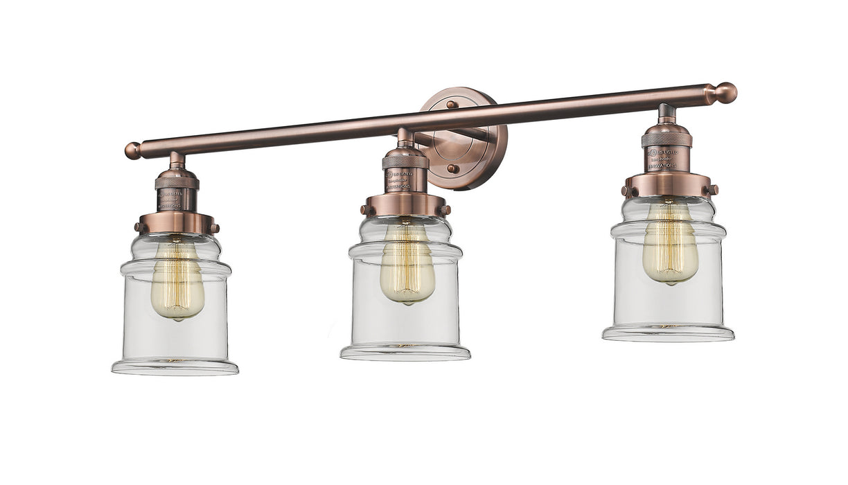 Innovations - 205-AC-G182 - Three Light Bath Vanity - Franklin Restoration - Antique Copper