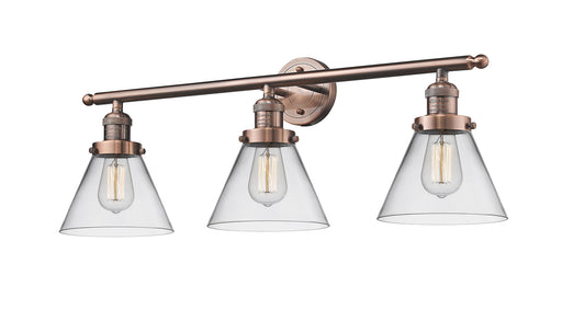 Franklin Restoration Three Light Bath Vanity Antique Copper