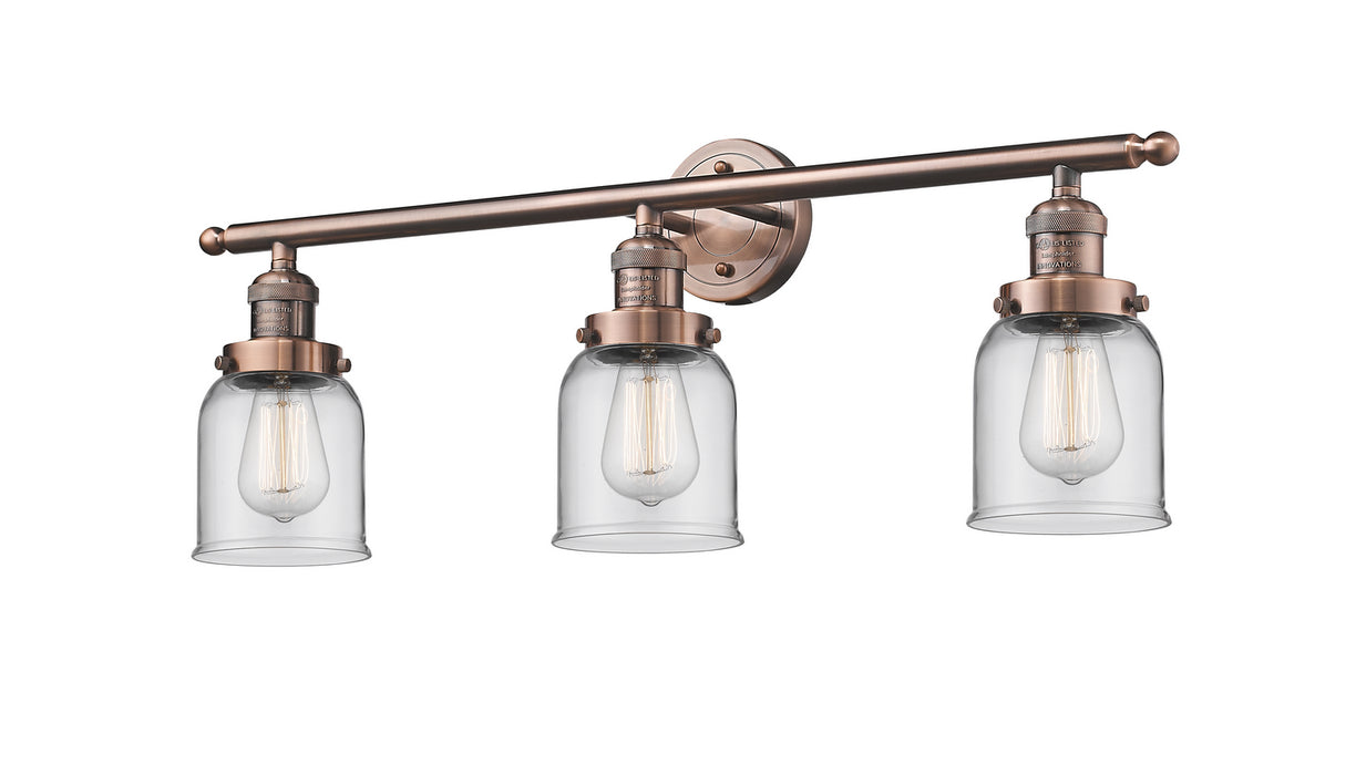 Innovations - 205-AC-G52 - Three Light Bath Vanity - Franklin Restoration - Antique Copper