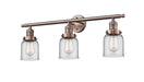 Innovations - 205-AC-G52 - Three Light Bath Vanity - Franklin Restoration - Antique Copper