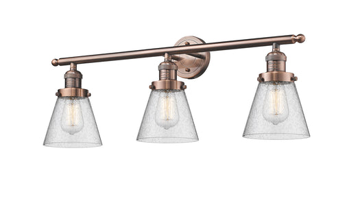 Innovations - 205-AC-G64 - Three Light Bath Vanity - Franklin Restoration - Antique Copper