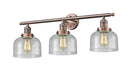 Innovations - 205-AC-G74 - Three Light Bath Vanity - Franklin Restoration - Antique Copper