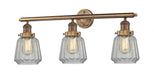 Innovations - 205-BB-G142 - Three Light Bath Vanity - Franklin Restoration - Brushed Brass