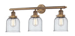 Innovations - 205-BB-G52 - Three Light Bath Vanity - Franklin Restoration - Brushed Brass