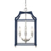 Golden - 8401-3P PW-NVY - Three Light Pendant - Leighton - Pewter