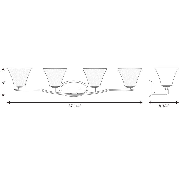 Bravo Bath Bracket-Bathroom Fixtures-Progress Lighting-Lighting Design Store