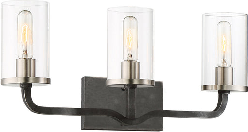 Nuvo Lighting - 60-6123 - Three Light Vanity - Sherwood - Iron Black / Brushed Nickel Accents