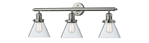 Franklin Restoration Three Light Bath Vanity Polished Nickel