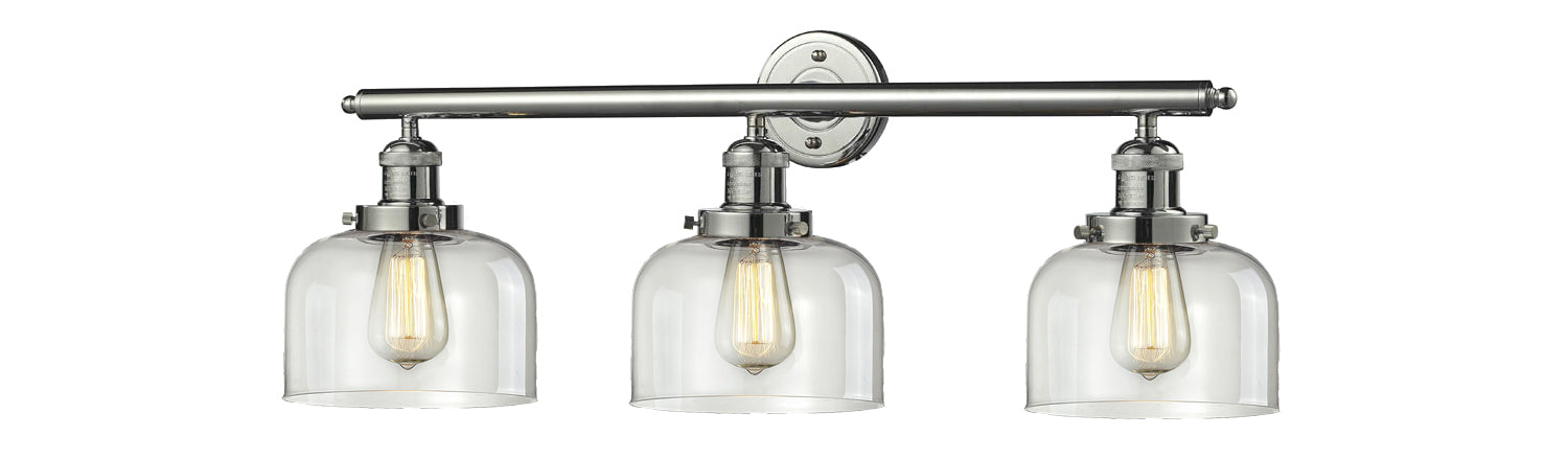 Innovations - 205-PN-G72 - Three Light Bath Vanity - Franklin Restoration - Polished Nickel