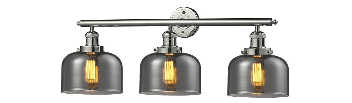 Innovations - 205-PN-G73 - Three Light Bath Vanity - Franklin Restoration - Polished Nickel