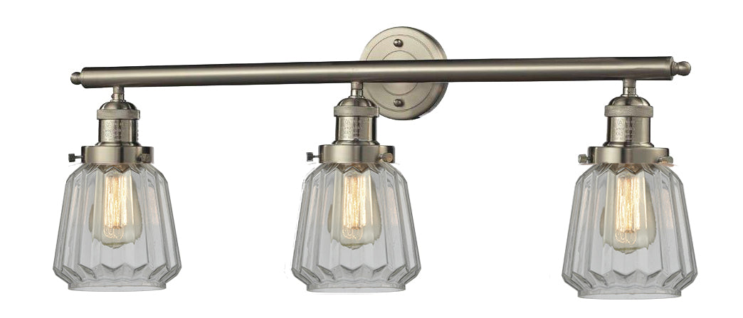 Innovations - 205-SN-G142 - Three Light Bath Vanity - Franklin Restoration - Brushed Satin Nickel