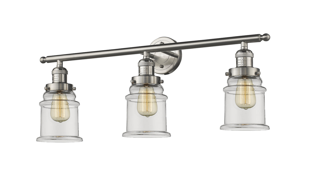 Innovations - 205-SN-G182 - Three Light Bath Vanity - Franklin Restoration - Brushed Satin Nickel