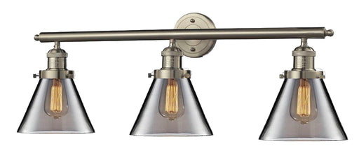 Franklin Restoration Three Light Bath Vanity Brushed Satin Nickel