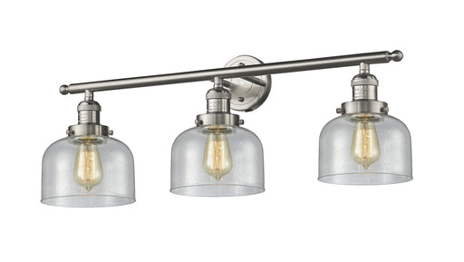 Franklin Restoration Three Light Bath Vanity Brushed Satin Nickel